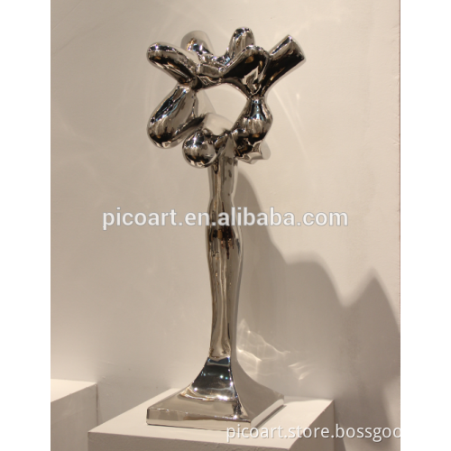 Abstract stainless steel sculpture handmade polishing finished arts and crafts